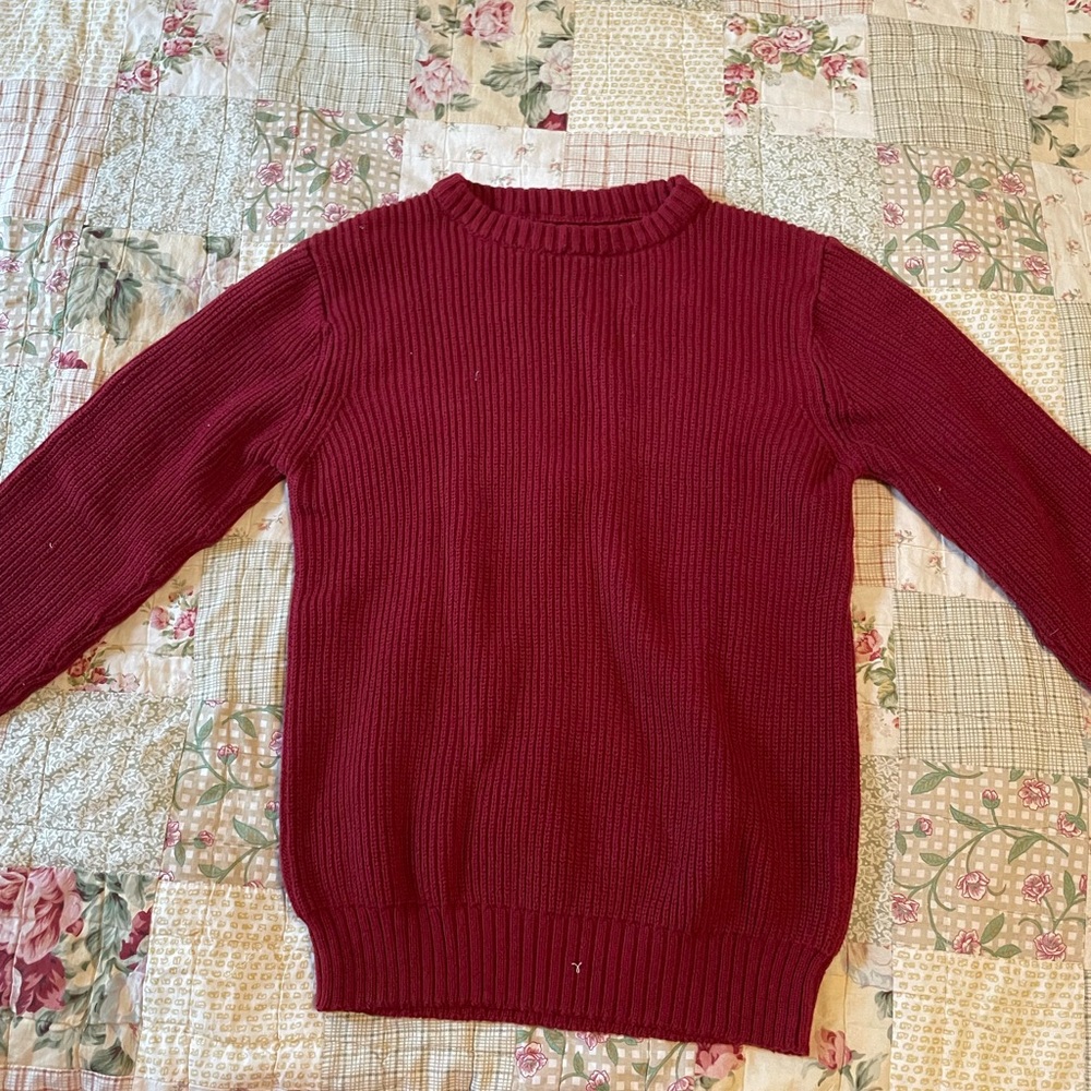 Cherokee Deep Red Knit Pullover